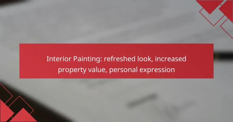 Interior Painting: refreshed look, increased property value, personal expression