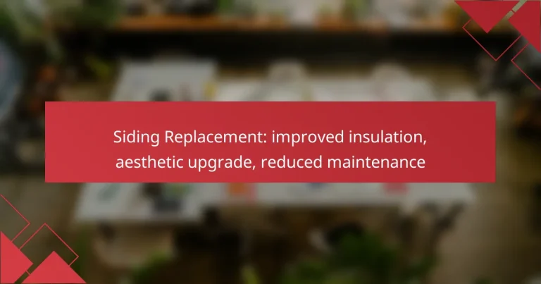 Siding Replacement: improved insulation, aesthetic upgrade, reduced maintenance