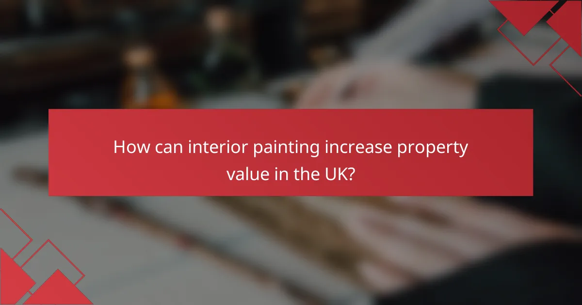 How can interior painting increase property value in the UK?